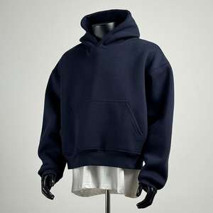 Personnalisé 100% Coton Automne Tricoté Boxy Pull à Capuche Haute Qualité Vierge Oversize Poids Lourd French Terry pour Hommes - Product Image 3