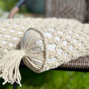 Funda De Almohada cuadrada hecha a mano de macramé estilo bohemio ecológico con patrón Vintage para la decoración de la sala de estar del hogar y del Hotel - Product Image 2