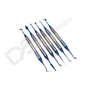 Lot de 6 instruments de placement en composite dentaire en acier inoxydable sculpté à la main blanc Kit de dentisterie manuelle - Product Image 1