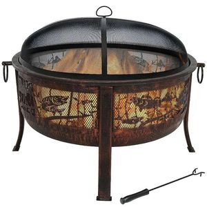 Foyer extérieur moderne en acier de qualité supérieure, en acier épais, durable, longue durée de vie, écologique, combustible bois, 10000-14999 BTU - Product Image 1