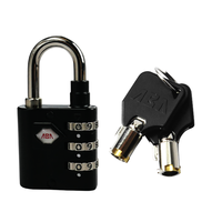 ABA 107908 Cadenas à combinaison à 3 chiffres tendance en alliage de zinc et acier avec fonction à came pour usage sur porte