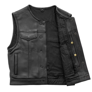 Chaleco de Cuero Unisex de Color Sólido Personalizado de Alta Calidad, Impermeable, Cortavientos, Transpirable, de Secado Rápido, para Motocicleta de Invierno, Talla Grande - Product Image 2