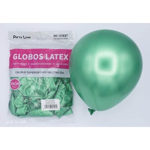 Palloncini in Lattice Party Love 30cm Verde Metallizzato R12 Decorazioni per Feste - Product Image 1