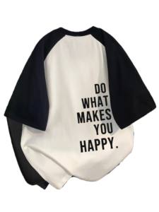 T Shirt Sleeve T-shirts vierges avec logo personnalisé 100% coton pour femmes Motif imprimé décontracté tricoté - Product Image 2