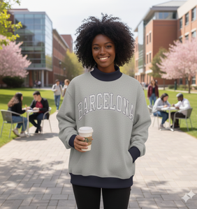 Custom <b>Women</b> Oversized Long Sleeve Mock Neck Sweatshirt Polyester/ Cotton Casual Print Embroidered Breathable Eco-Friendly <b>Women</b> - Product Image 4