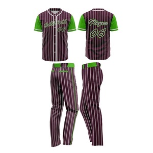 Unisex Softball/Baseball Jersey Uniform Nice Quality Custom Sublimated Youth Button <b>down</b> Sportswear Set Plus Size Included - Product Image 1