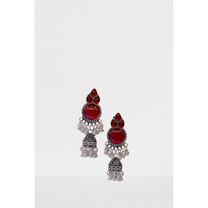Pendientes colgantes Vintage de piedra turquesa, Pendientes colgantes de borla de aleación chapados en plata antigua para mujer, regalos de bodas, aniversario - Product Image 1