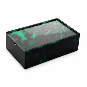 Caja de Almacenamiento para Mahjong de Acrílico con Diseño de Caparazón de Tortuga, Tapa Deslizante, Organizador para Fichas de Mahjong y Accesorios de Mesa - Product Image 2
