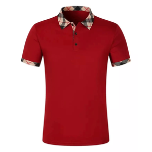 Maillot solide tendance haut de gamme pour chemise pour hommes à la mode décontracté coupe ajustée Golf à manches courtes boutonné à séchage rapide - Product Image 1