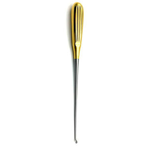 Cureta de hueso de acero inoxidable ortopédica Manual Hibbs Spratt Brun de 25cm, medio oro, utilizada para raspar huesos - Product Image 6