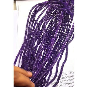26 Strands Natural Amethyst 7mm Rondelle Faceted <b>Beads</b> 1779 Cts 16 Inch Purple <b>Color</b> Factory Wholesale Price Latest Loose <b>Beads</b> - Product Image 6
