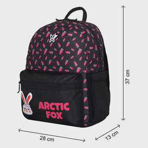 Arctic Fox Bunny Orange School <b>Backpack</b> for Boys and Girls - Product Image 4