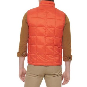 Chaleco Cortavientos de Invierno para Hombre, 100% Alta Calidad, Informal, Acolchado, Sin Mangas, con Cuello Alto, Tipo Puffer, Cálido, Color Naranja - Product Image 4