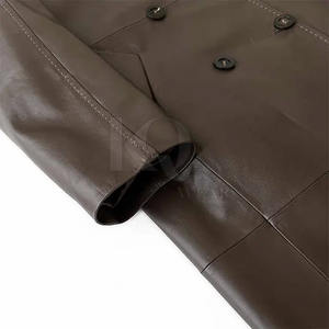 Abrigo de Cuero para Hombre, Estilo Urbano, Diseño Largo y Elegante, Perfecto para la Moda Urbana de Invierno - Product Image 4