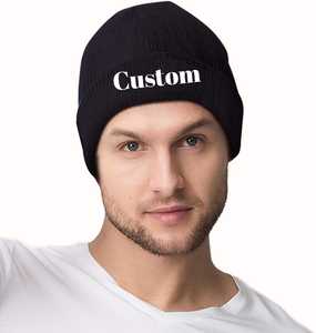 Gorro de Lana 100% Cálido para Invierno, Diseño Personalizado de Punto, Transpirable, Impermeable, con Logotipo Bordado, Patrón de Lazos - Product Image 4