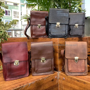 Customized Vintage Genuine <b>Leather</b> <b>Men</b> & Women Messenger Bag Business Shoulder Crossbody Bag Buffalo <b>Leather</b> Flap <b>Satchel</b> Bags - Product Image 2