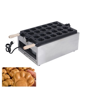 3000W Wafelmaker met kattenpootvorm, food grade roestvrij staal, regelbare thermostaat, hoge productiviteit, 220V, nieuwstaat - Product Image 1