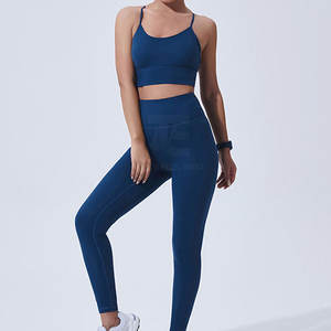 ชุดโยคะผู้หญิง ดีไซน์ใหม่ โลโก้สั่งทำ แห้งเร็ว ระบายอากาศ น้ำหนักเบา ราคาถูก ขายส่ง - Product Image 1