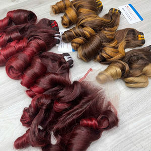 RETOURNEZ AU STOCK : Mèches de cheveux bouclés et rebondissants effet vapeur, couleur magnifique et brillante, 100% cheveux humains, prêtes à être expédiées - Product Image 2