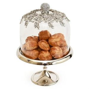 Présentoir à gâteau en acier inoxydable le plus exigeant avec un beau couvercle en verre luxueux avec quelques accents décorés Nouvelle arrivée - Product Image 2