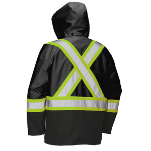 Hi Vis Reflective Safety <b>Work</b> Wear Winter Safety Reflective <b>Construction</b> Custom logo Printing Safety Rain <b>Jacket</b> - Product Image 2