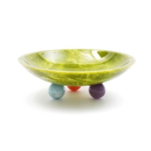 ชามเรซินอเมริกันทันสมัยพร้อมใบหมุนที่สวยงามผิวเรียบเพื่อรูปลักษณ์ที่ทันสมัยสำหรับการเสิร์ฟซุปผลไม้ผักชาม - Product Image 1