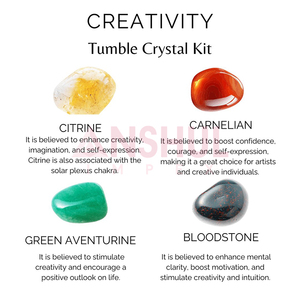 Tumbled Grounding Stones Healing Crystal Set CREATIVITY Intention Crystals <b>Kit</b> for Inspire Innovation and Spark New Ideas - Product Image 6