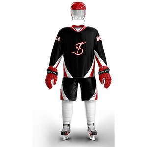 Uniformes de hockey sobre hielo personalizados, ropa de juego de equipo de impresión por sublimación completa, conjunto de traje de pantalones de Jersey personalizado - Product Image 4