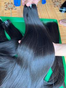 Extensions de cheveux vierges humains lisses et raides, vente en gros, super double trame, cheveux vietnamiens bruts, fournisseur de cheveux vierges humains lisses et raides - Product Image 2