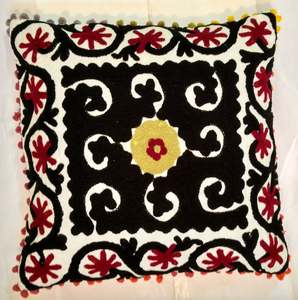 Taie d'oreiller brodée Suzani Animal vintage et confortable lavable acrylique broderie impression jeter couverture pour canapé décoratif - Product Image 5