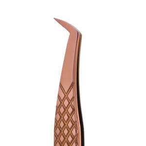 แหนบต่อขนตาเคลือบผงสีตามสั่งด้ามเพชรแบบญี่ปุ่น90 45องศาอุปกรณ์ต่อขนตา - Product Image 4