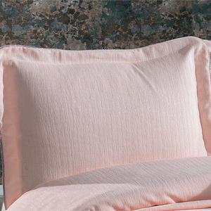 Guzide EVITA Classic 4-Piece Striped Salmon 100% Chenille Woven Anti-Dust Mite Anti Pull Washable King Size <b>Bedspread</b> <b>Set</b> Home - Product Image 2