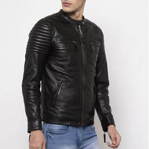 Chaqueta de Cuero Genuino para Hombre, Estilo Clásico, Impermeable, con Cuello Alto, para Invierno - Product Image 5