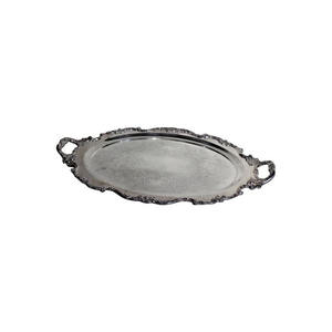 Shiny Silver Color Serving <b>Trays</b> Luxury Design Metal <b>Tray</b> Good Quality Modern <b>Tray</b> Use for Restaurant - Product Image 4