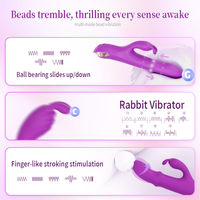 S-HANDE 4 in 1 Leistungs starke Schub kaninchen Vibratoren Rotierender Ball Klitoris Stimulator Vaginal Vibrator Sexspielzeug für Frauen