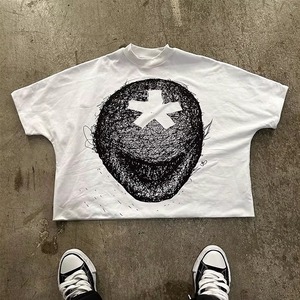 Alta calidad 100% algodón personalizar impresión peso pesado camiseta ropa de calle Unisex hombro caído camisas de los hombres - Product Image 2
