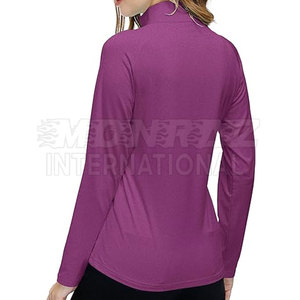 เสื้อเชิ้ตซิปครึ่งแขนยาวสำหรับผู้หญิงเสื้อออกกำลังกายแขนยาว - Product Image 4