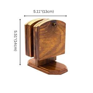 Posavasos de Madera de Lujo, Estilo Bohemio, Minimalista, Hecho a Mano, Ecológico, para Oficina y Hogar, a Precio de Mayoreo de M/S SHAAD HANDICRAFT - Product Image 2