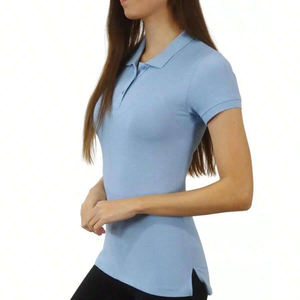 2025 vente en gros femmes Polo 100% coton polos pour femmes col bande décontracté coupe ajustée - Product Image 2