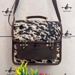Bolso de piel con pelo, elegante monedero multiusos CorssBody, bolso de piel de vaca, bolso de mujer - Product Image 1