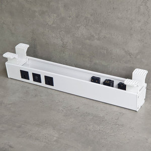 KHD004 <b>Cable</b> Tray with <b>Power</b> Socket Wire Mesh Tray for Desk PVC & Steel & Plastic Material Powder Coated Finish for <b>Cable</b> Laying - Product Image 1