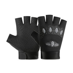 Gants de moto de course demi-doigts de haute qualité pour hommes avec impression de logo personnalisé Nouveau design pour les sports de plein air - Product Image 4