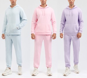 Oem Custom logo Men Stacked French Terry Tracksuit Customized Mens Sweatsuit <b>Sets</b> - Product Image 3