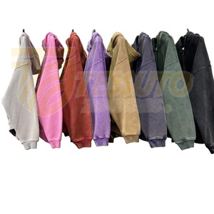 Sudadera con capucha de lavado ácido verde y púrpura para hombre, Sudadera con capucha de lavado ácido transpirable anticontracción de algodón Original, ropa informal, sudadera con cremallera SunFade - Product Image 4