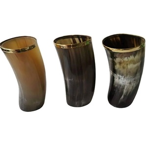 Vaso de Vidrio con Cuerno de Búfalo, Acabado en Ágata Natural, Resistente al Agua, con Logotipo Personalizado, Diseño Artístico Coleccionable con Temática Animal - Product Image 3