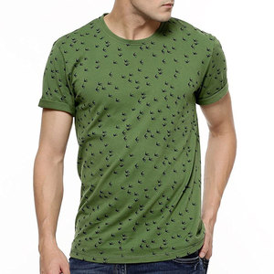 Service OEM T-shirt tricoté décontracté à motif solide, personnalisé, de couleur différente, col col en O à séchage rapide, prix d'usine - Product Image 4