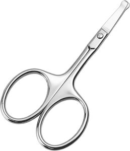 Professional Hot Sell Small Multipurpose Stainless Steel <b>Makeup</b> Beauty <b>Tools</b> Hair Cutting Round Head Nose Hair Scissors - Product Image 2