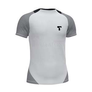 Camiseta de gimnasio de algodón para hombre, resistente al sudor, suave al tacto, holgada, estilo deportivo, posición del logotipo frontal, tela de lona - Product Image 1
