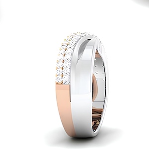 Anillo exclusivo de diamantes naturales de oro macizo de 14 quilates aprobado por IGI - Product Image 2