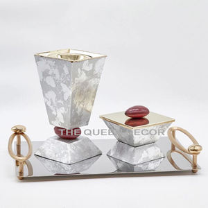 ชุดเครื่องเขียนโลหะสำหรับตกแต่งบ้านและกลิ่นหอมสไตล์อาหรับตะวันออกกลางสำหรับกลิ่นหอมดีไซน์ทันสมัย - Product Image 1